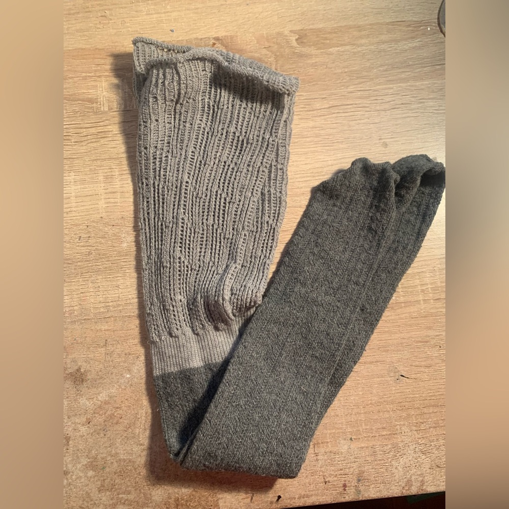 Grey Thigh High Socks